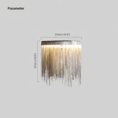 Designer Wandlampe Metall Silber Schlafzimmer