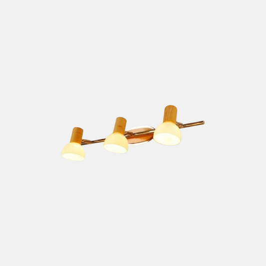Nordic Wandleuchte LED Holz Kappenförmig Holzfarbe Badezimmer