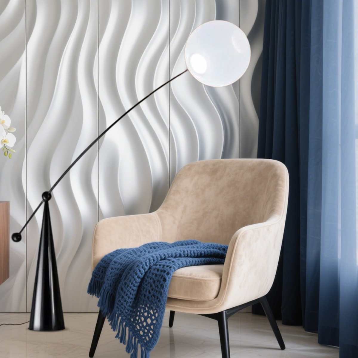 Modern Stehleuchte LED Weiß/Schwarz Schlafzimmer/Wohnzimmer