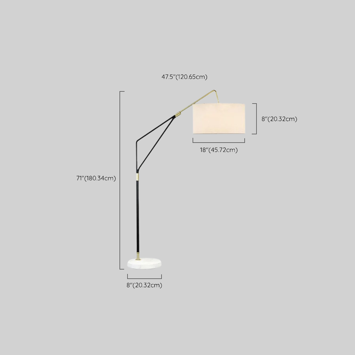Nordic Stehleuchte LED Zylindrisch Weiß Metall/Stoff Wohnzimmer