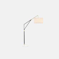 Nordic Stehleuchte LED Zylindrisch Weiß Metall/Stoff Wohnzimmer