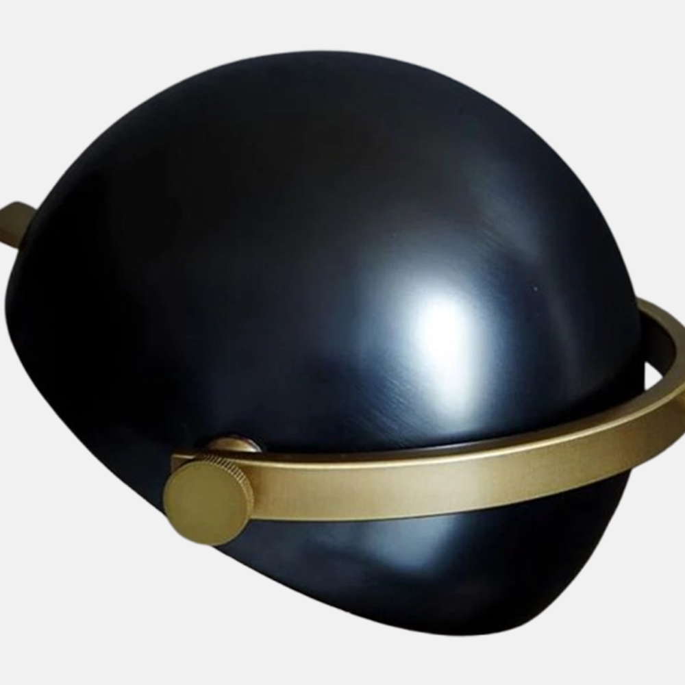 Modern Stehleuchte LED Kugel Schwarz Marmor/Metall Wohnzimmer