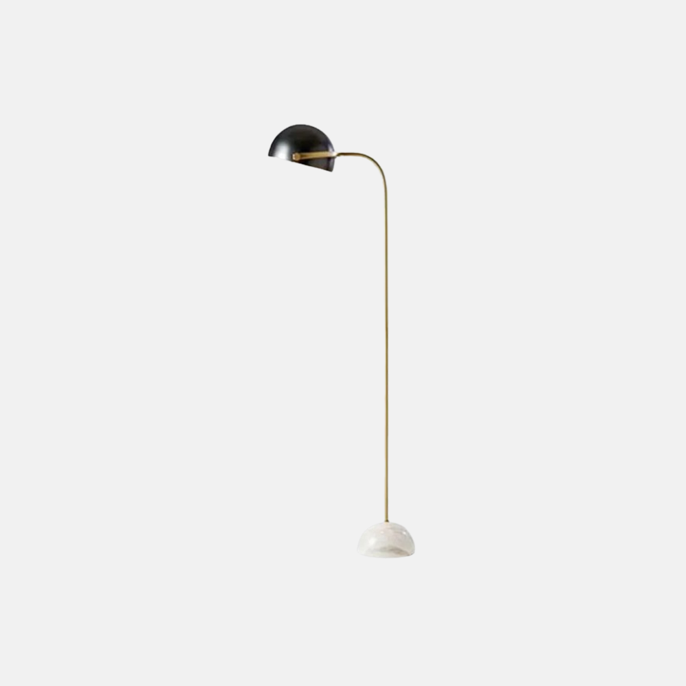 Modern Stehleuchte LED Kugel Schwarz Marmor/Metall Wohnzimmer