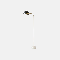 Modern Stehleuchte LED Kugel Schwarz Marmor/Metall Wohnzimmer