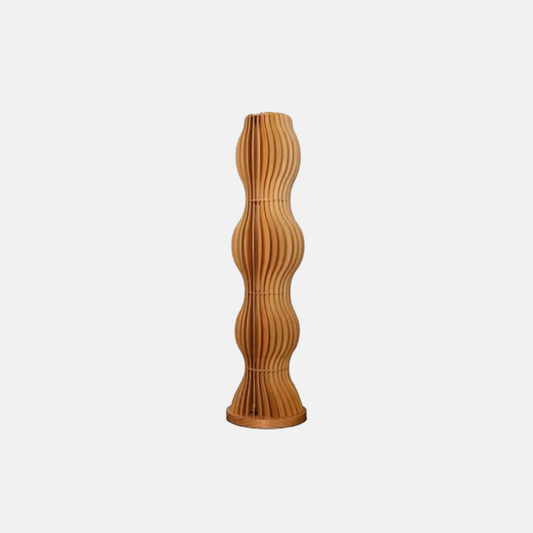 Nordic Stehlampe LED Holz Zylindrisch Wohnzimmer