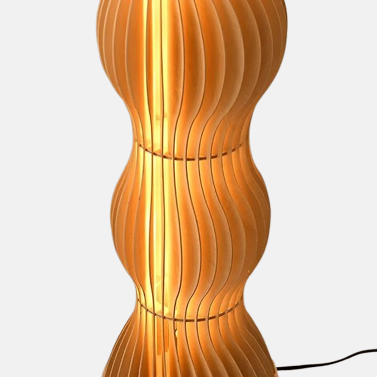 Nordic Stehlampe LED Holz Zylindrisch Wohnzimmer
