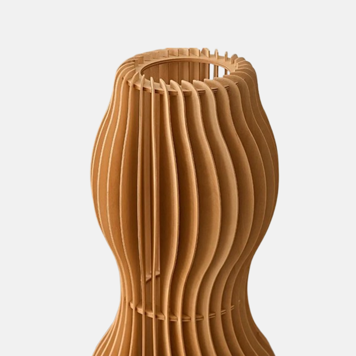 Nordic Stehlampe LED Holz Zylindrisch Wohnzimmer