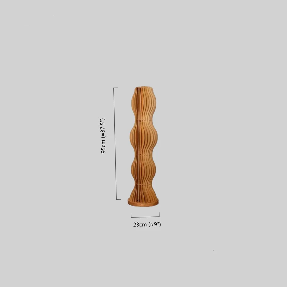 Nordic Stehlampe LED Holz Zylindrisch Wohnzimmer