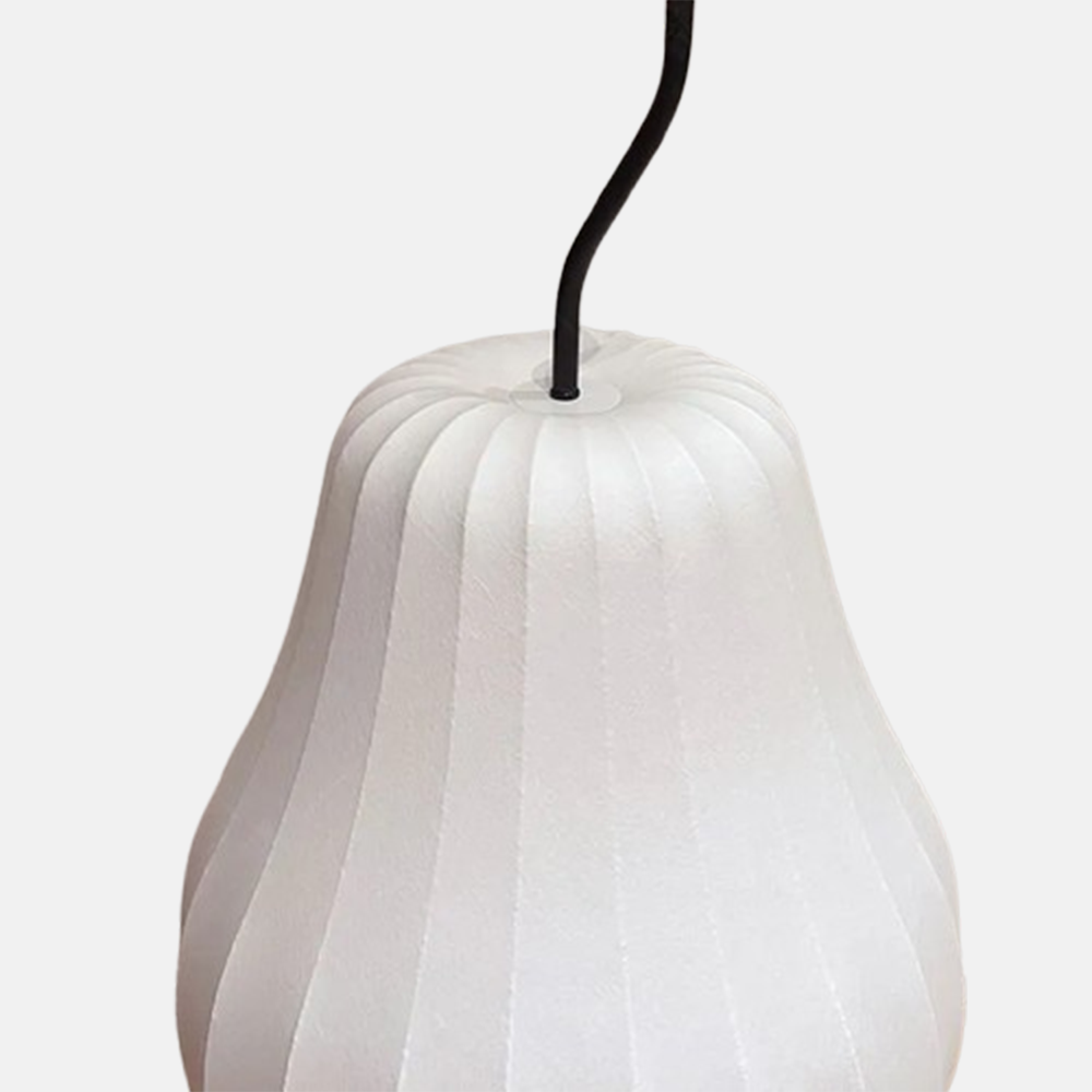 Modern Stehleuchte LED Birnenförmig Weiß Stoff/Metall Wohnzimmer