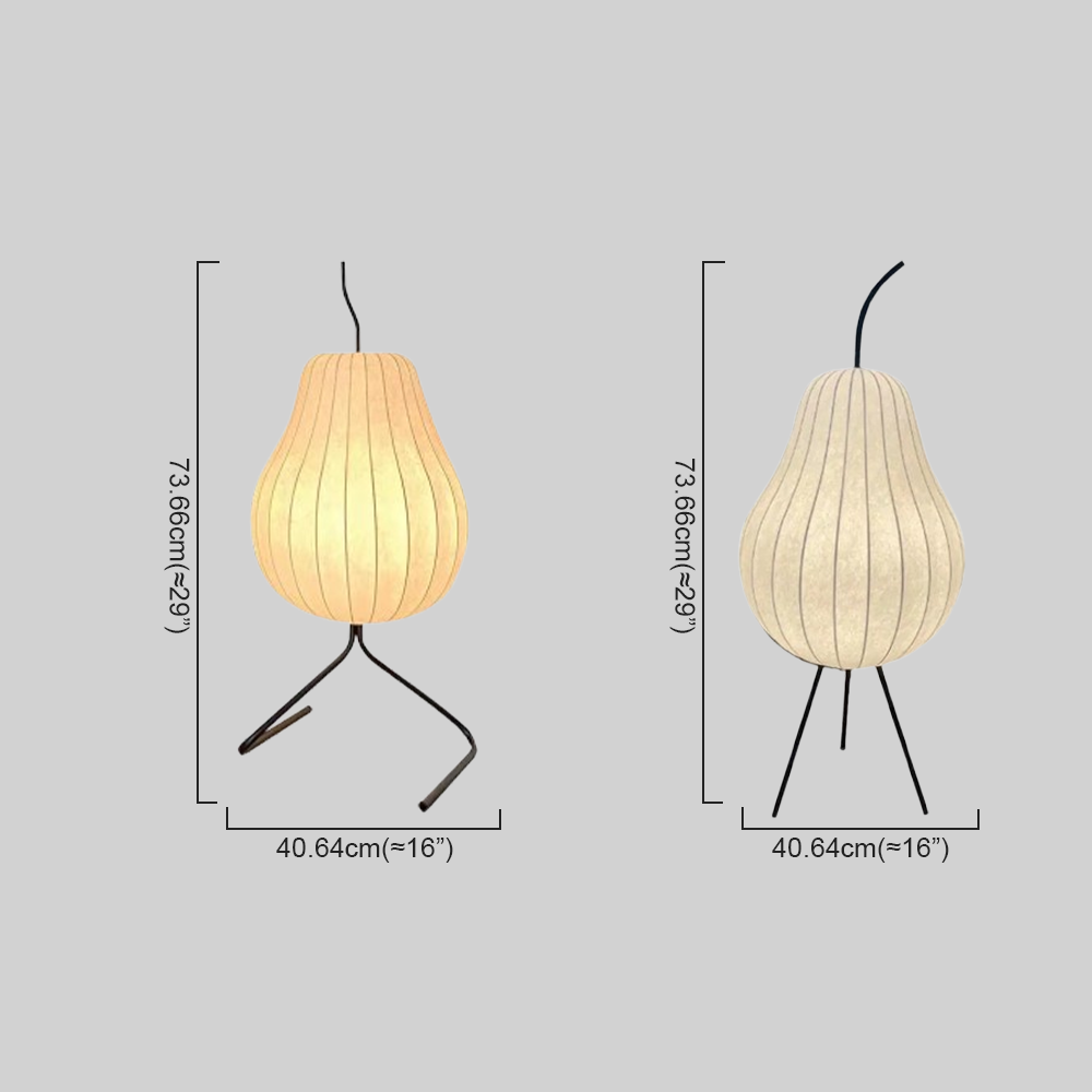 Modern Stehleuchte LED Birnenförmig Weiß Stoff/Metall Wohnzimmer