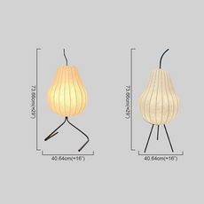 Modern Stehleuchte LED Birnenförmig Weiß Stoff/Metall Wohnzimmer