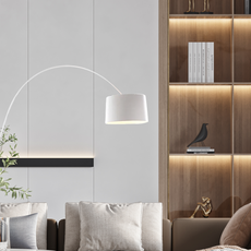 Minimalistisch Stehleuchte LED Bogen Metall Weiß