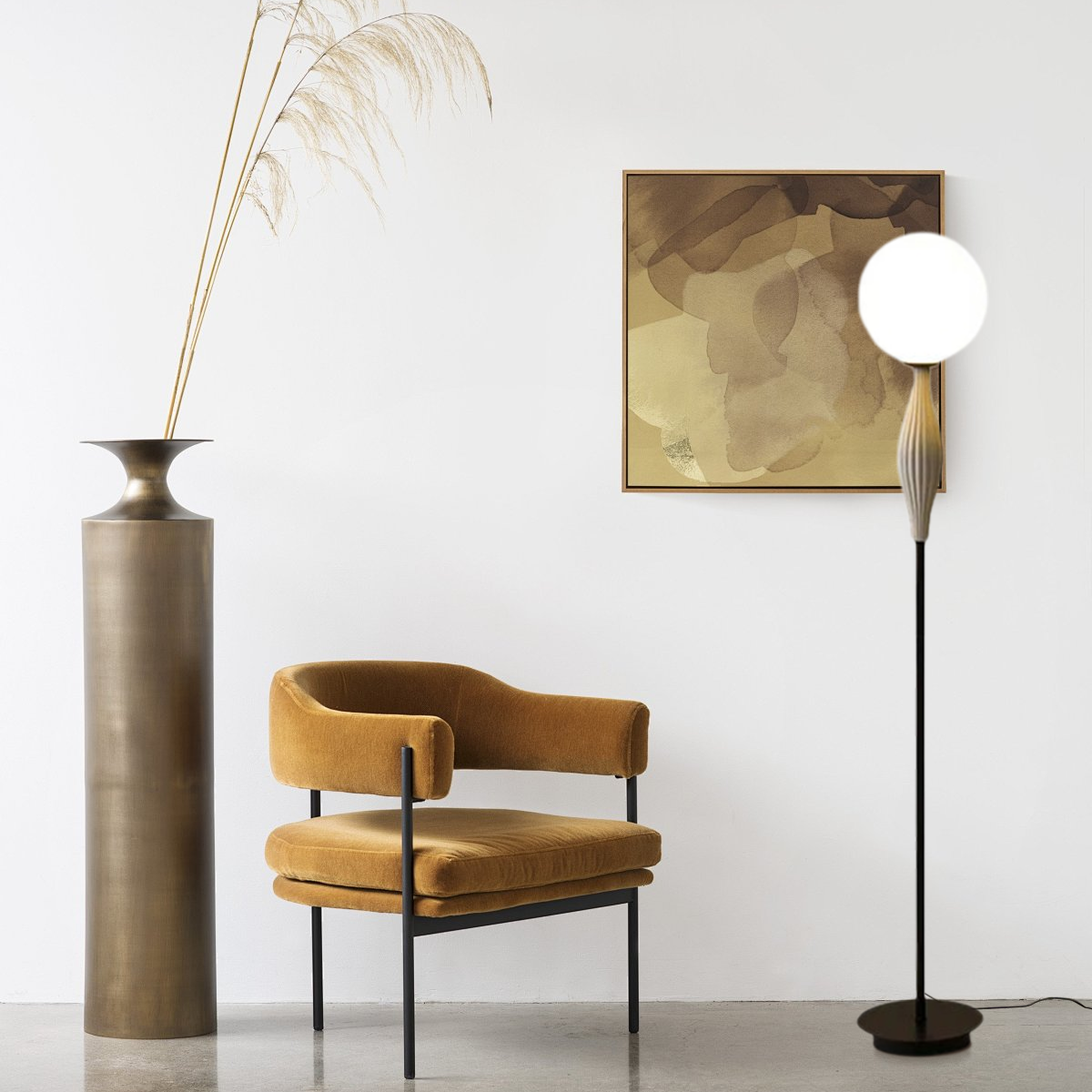 Modern Stehleuchte LED Metall/Glas Schlafzimmer