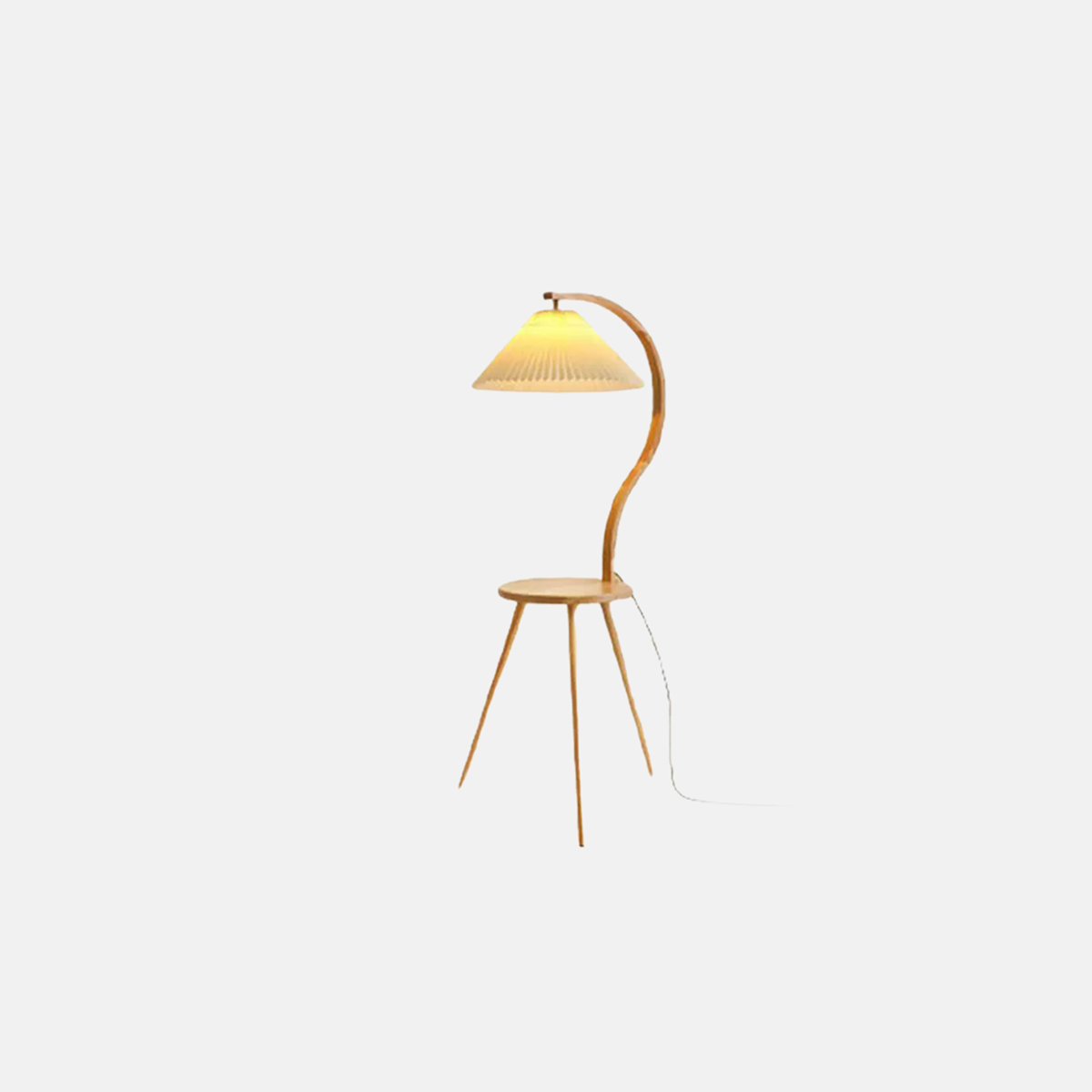 Nordic Stehleuchte LED Kappenförmig Holz/Stoff Wohnzimmer