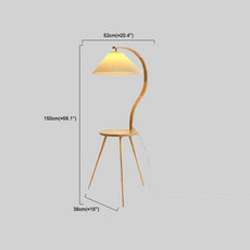 Nordic Stehleuchte LED Kappenförmig Holz/Stoff Wohnzimmer