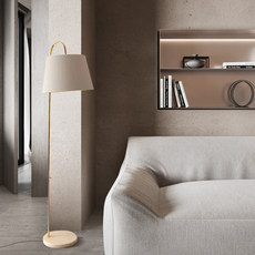Modern Stehleuchte LED Kappenförmig Schwarz/Weiß Metall Wohnzimmer