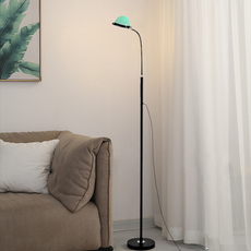 Moderne Stehleuchte Schwarz Metall Acryl Runde Schlafzimmer