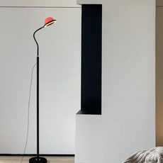 Moderne Stehleuchte Schwarz Metall Acryl Runde Schlafzimmer