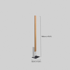 Minimalistisch Stehlampe LED Linear Holz 4 Farben Wohnzimmer