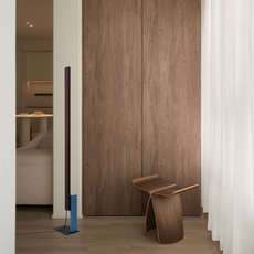 Minimalistisch Stehlampe LED Linear Holz 4 Farben Wohnzimmer