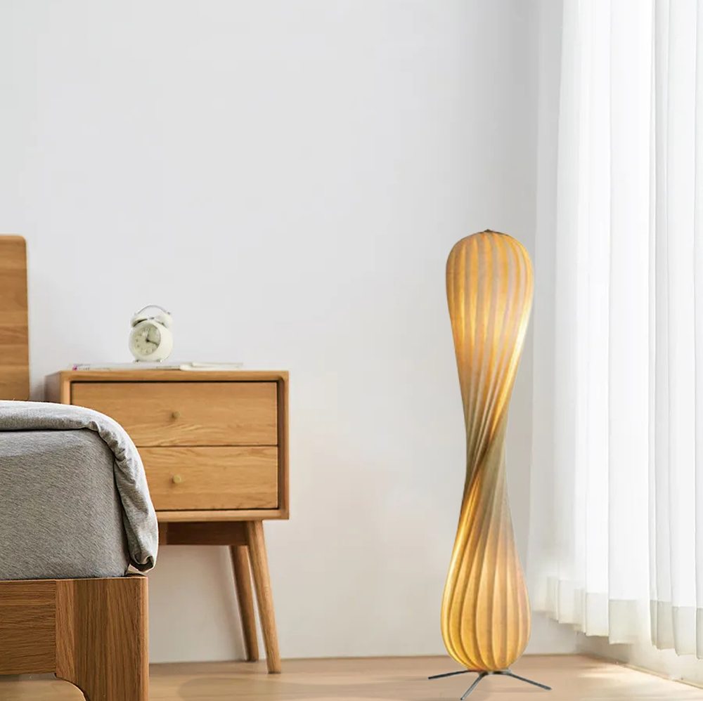 Art Deco Stehlampe LED Unregelmäßig Holz Wohnzimmer