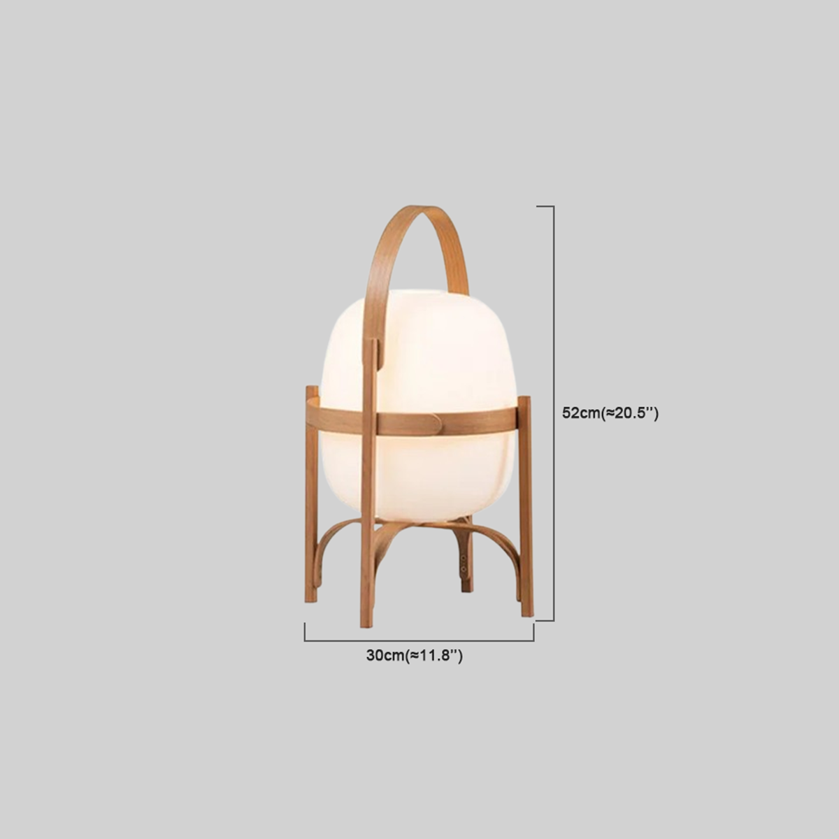  Modern Stehlampe LED Laterne Weiß Holz/Glas Wohnzimmer