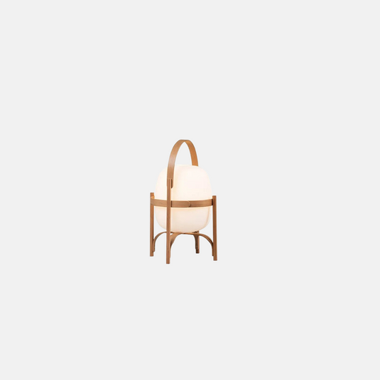  Modern Stehlampe LED Laterne Weiß Holz/Glas Wohnzimmer