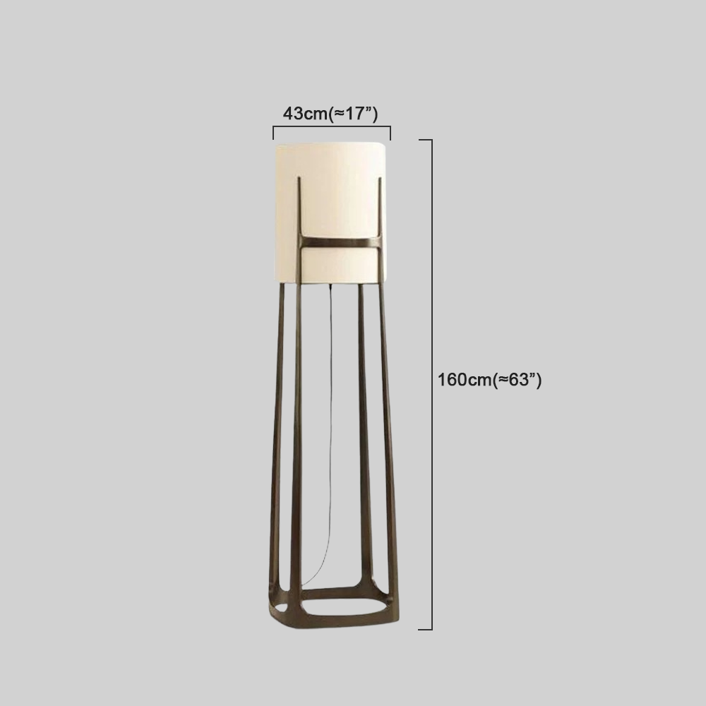 Maßzeichnung der modernem Stehleuchte