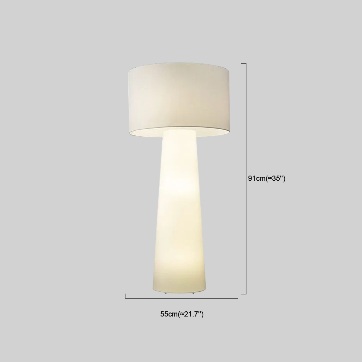 Minimalistisch Stehleuchte Weiß Metall Stoff Zylindrisch Schlafzimmer