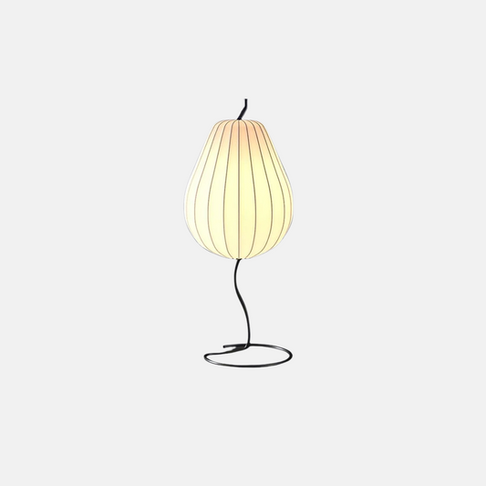 Retro Stehleuchte LED Birnenförmige Weiß Metall/Stoff Wohnzimmer