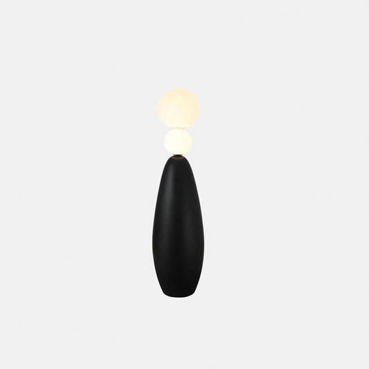 Moderne Stehlampe LED Kugel Harz Glas Schwarz/Weiß Wohnzimmer