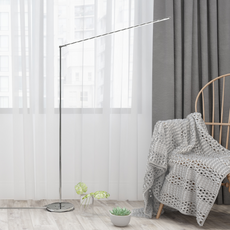 Minimalistisch Stehleuchte LED Linear Silber Metall Wohnzimmer