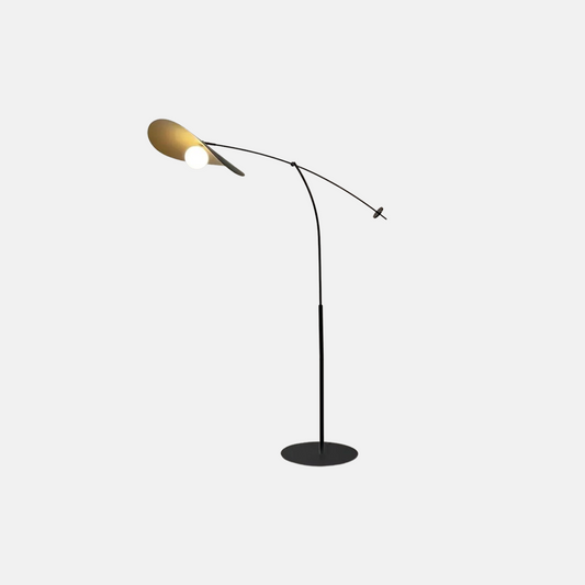 Nordic Stehlampe LED Linear Schwarz Metall Wohnzimmer