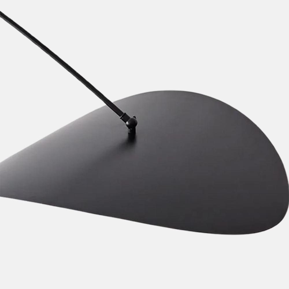 Nordic Stehlampe LED Linear Schwarz Metall Wohnzimmer