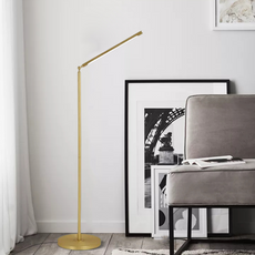 Moderne Stehleuchte Gold Metall Linear Wohnzimmer