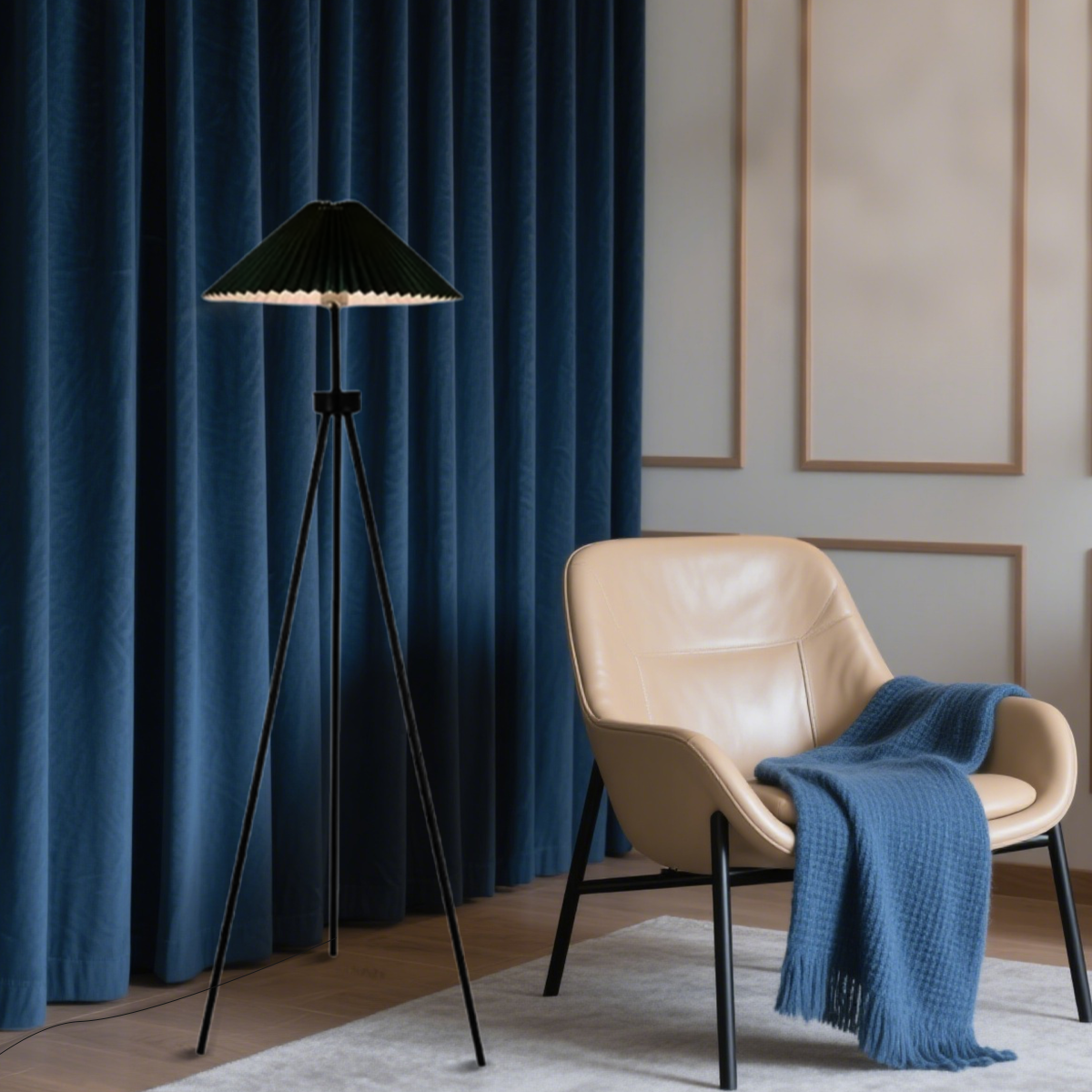 Modern Stehlampe LED Konisch Grün Metall Schlafzimmer