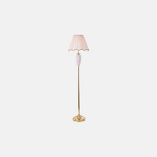 Vintage Stehleuchte LED Blau/Rosa Metall/Stoff Wohnzimmer