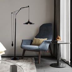 Moderne Stehleuchte LED Metall Schwarz Wohnzimmer