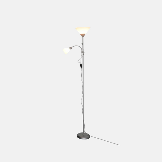 Moderne Stehleuchte Silber Metall Acryl Blume Wohnzimmer