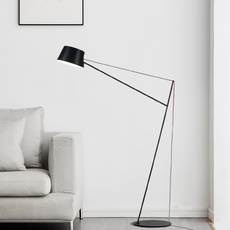 Moderne Stehleuchte Schwarz Metall Bowled Wohnzimmer