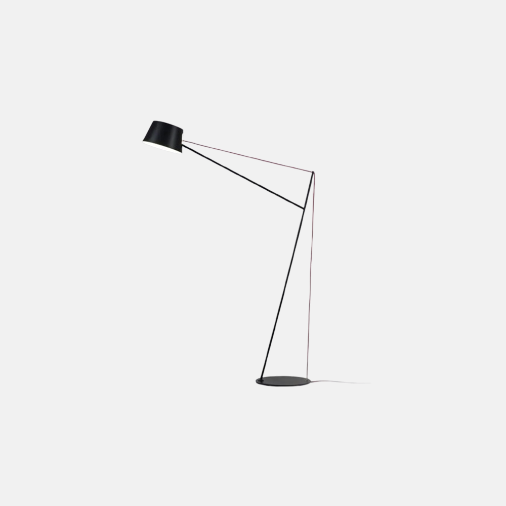 Moderne Stehleuchte Schwarz Metall Bowled Wohnzimmer