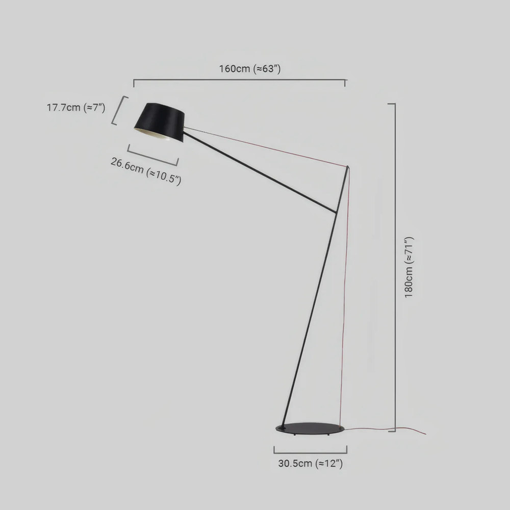 Moderne Stehleuchte Schwarz Metall Bowled Wohnzimmer