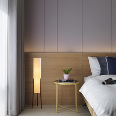 Modern Stehlampe LED Zylindrisch Metall Weiß Wohnzimmer