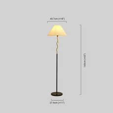 Minimalistisch Stehlampe LED Kappenförmig Beige Metall /Stoff Wohnzimmer