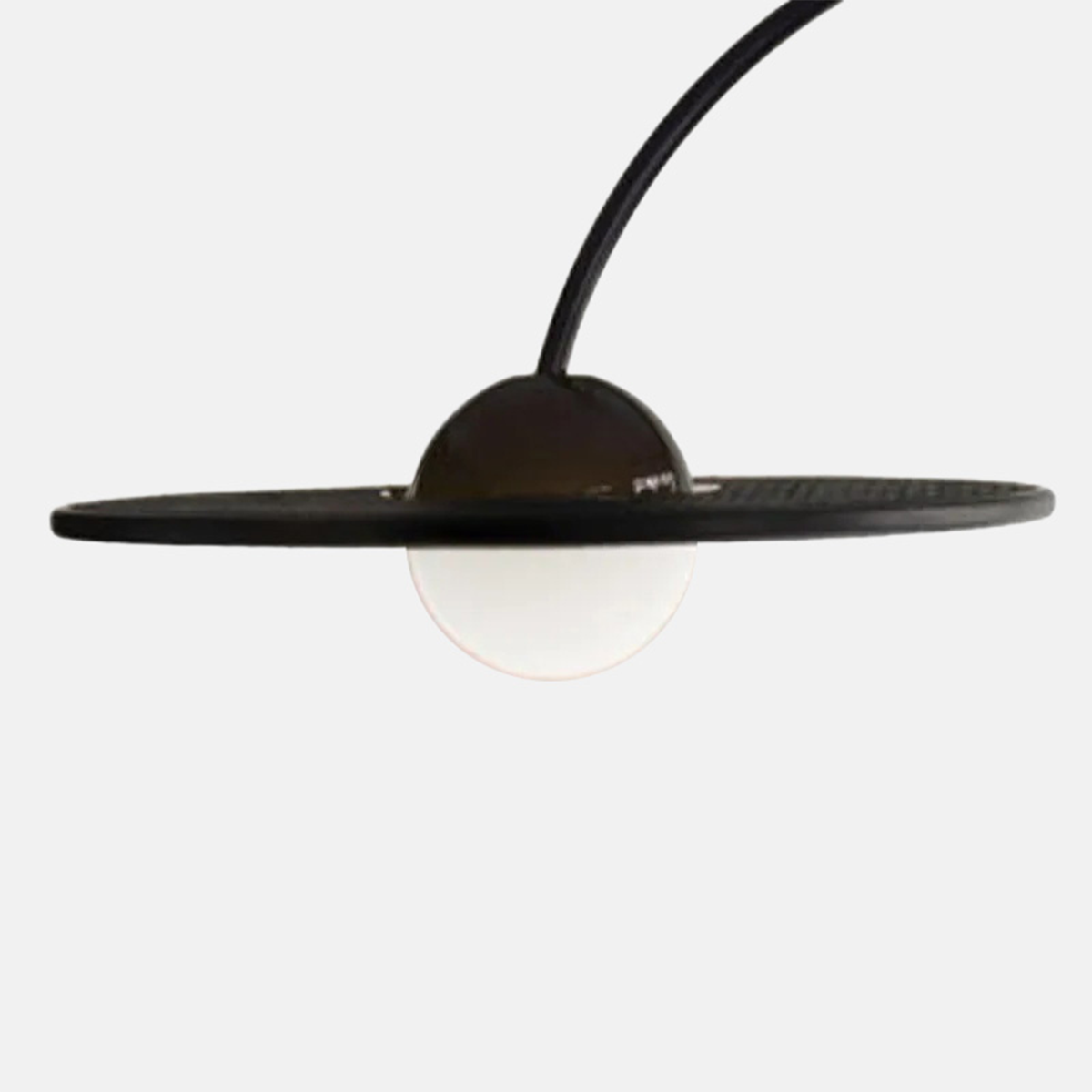 Nordic Stehleuchte LED Rund Schwarz Metall Wohnzimmer