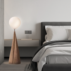 Nordic Stehlampe LED Dreieck Rot Glas/Metall Schlafzimmer
