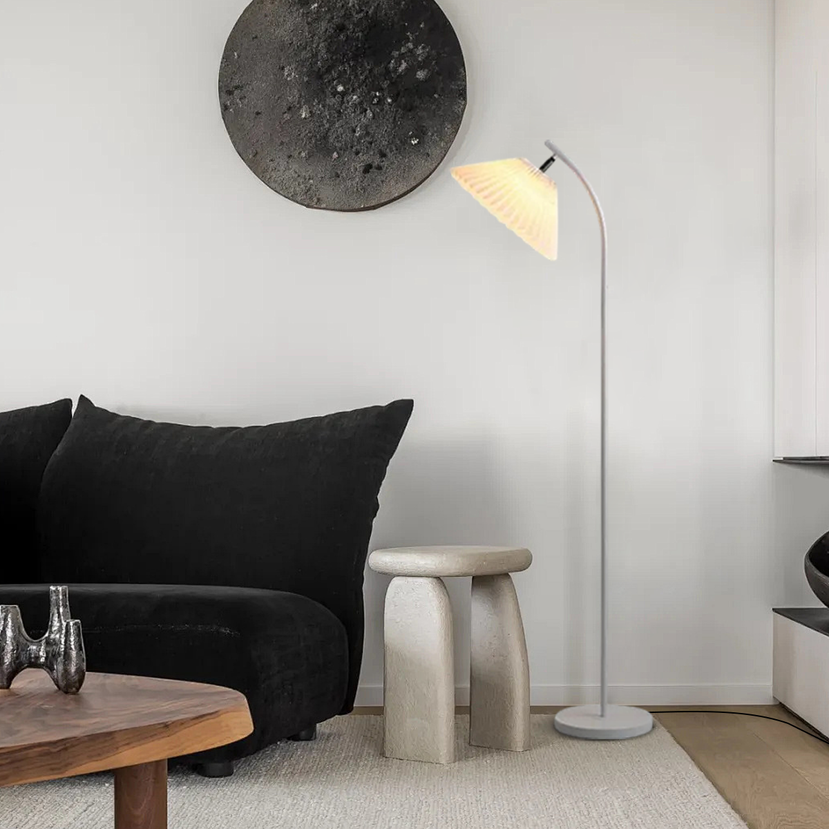 Nordic Stehlampe LED Kappenförmig  Metall Schlafzimmer