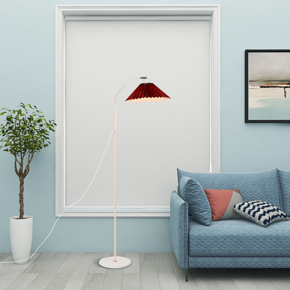 Minimalistisch Stehleuchte LED Kappenförmig Metall Wohnzimmer
