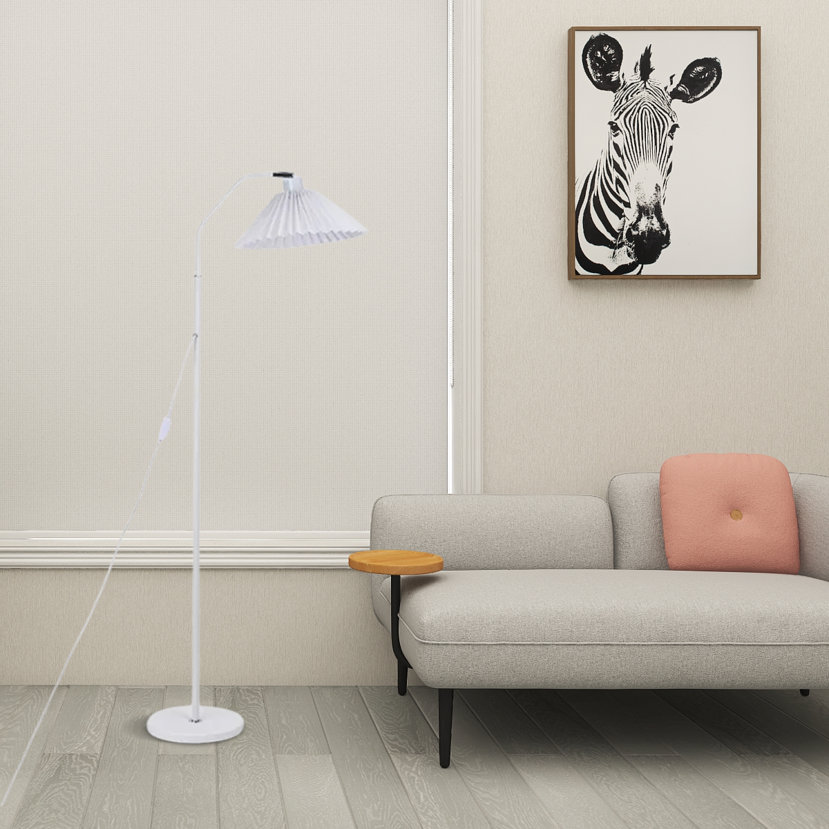 Minimalistisch Stehleuchte LED Kappenförmig Metall Wohnzimmer