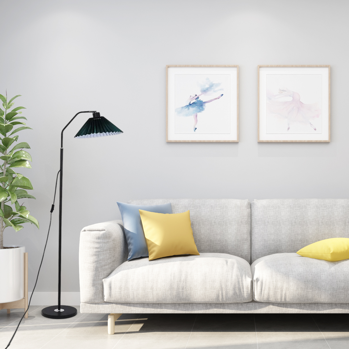 Minimalistisch Stehleuchte LED Kappenförmig Metall Wohnzimmer